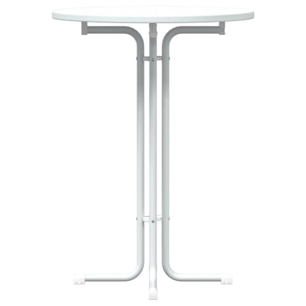 Høj bord, sidebord, foldbart top ø80 x 110 cm, ingeniørtræ og hvidt stål DEC036777 Vit