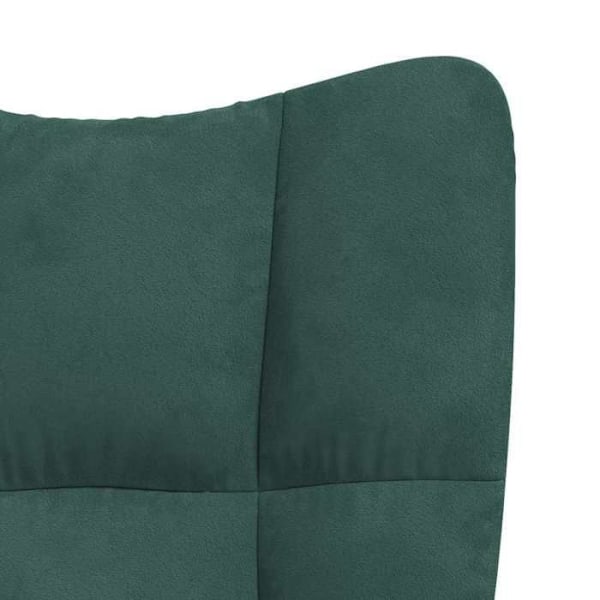Loungefåtölj designad modern soffa i mörkgrön sammet DEC026783 Grön
