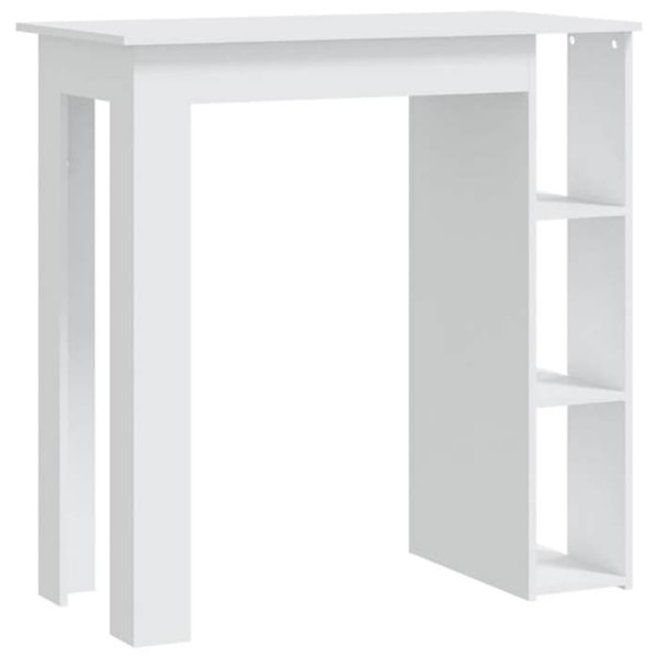 Multifunktionelt sidebord barbord med hylde 102 x 50 x 103,5 cm hvidt ingeniørtræ DEC036448 Vit