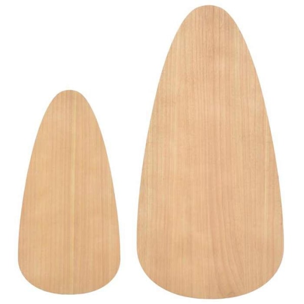 Set med två låga bord i massivt furu och MDF DEC031261 kastanj