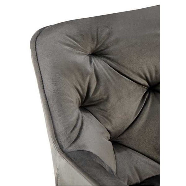Spisestol x1 design og moderne, sæde i antracitvelour og ben i sort metal 10_0001495 Metall