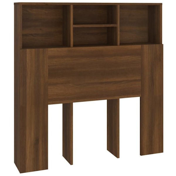 Sengegavl - MDF - Brun - 100x19x103,5 cm - Indbygget opbevaring - Moderne stil kastanj