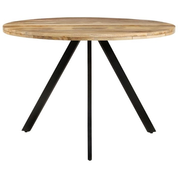 Teollinen moderni ruokapöytä 110 x 75 cm massiivipuusta ja raudasta DEC036653 kastanj