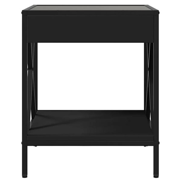 Yöpöytä LED-peilillä 40 x 40 x 49 cm insinööripuu, lasi ja teräs DEC033156 kastanj