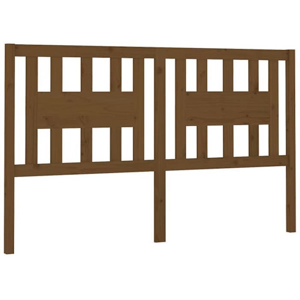 Hovedgærde til seng, soveværelse møbel 126 x 4 x 100 cm, lavet af massiv lysbrun træ TDL0203059