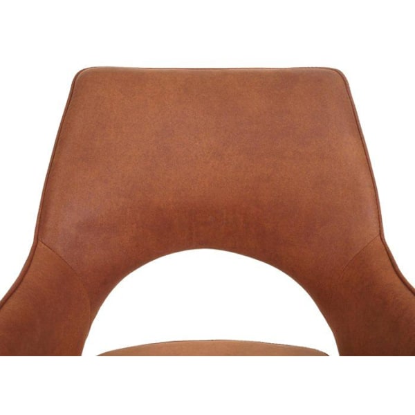 Brown suede look fabric swivel dining chair 04_0006333 kastanj