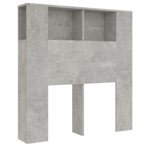 Sängyn pääty, jossa säilytystila, yöpöytä, hylly, 100 x 18,5 x 104,5 cm, MDF harmaa, TDL0200042 Grå