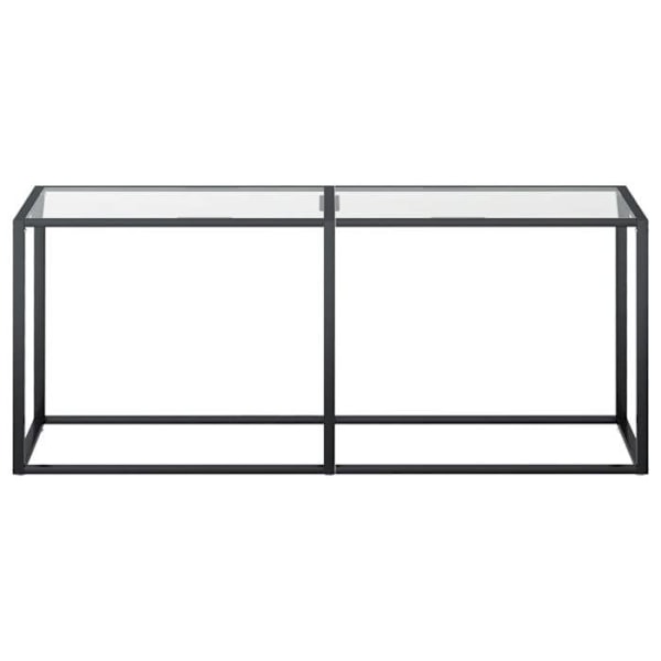 Praktisk konsolbord til en velorganiseret entré 180 x 35 x 75,5 cm, transparent hærdet glas og stål DEC032269 Guld