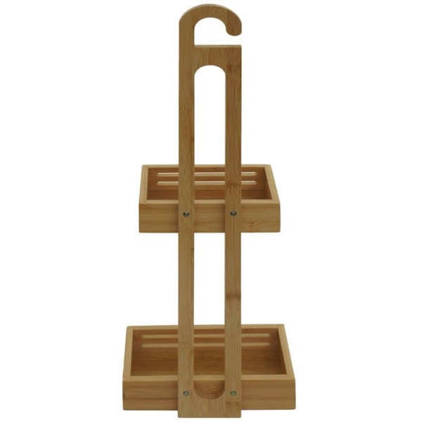 brusehylde med 2 kurve og en ophængingskrog badeværelsesorganisator i bambus 69x22x13 cm 04_0008643 Guld