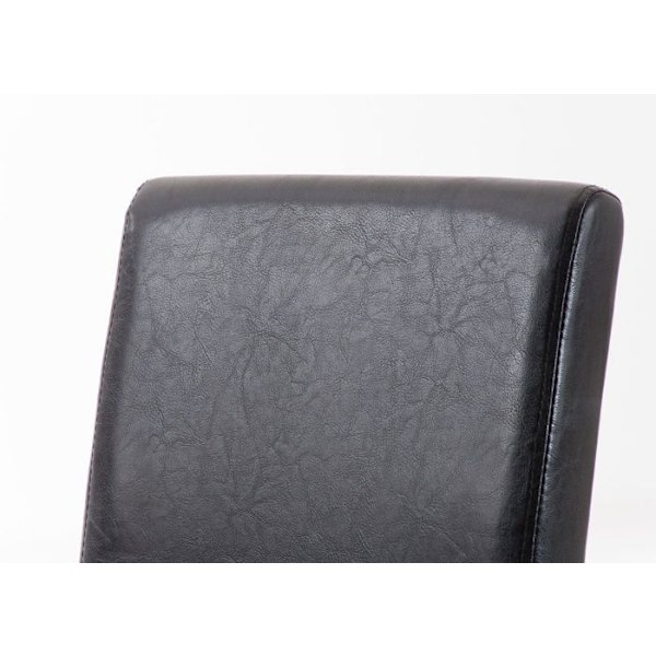 Ruokapöydän tuoli x1 moderni muotoilu PVC ruskea ja jalat musta puu 10_0002026 kastanj