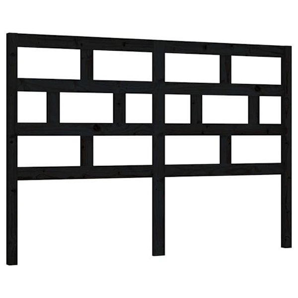 Hovedgærde accessory soveværelse møbel 166 x 4 x 100 cm sort fyrretræ TDL0202209