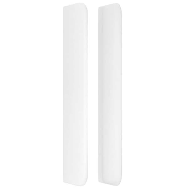 Sänggavel tillbehör sovrum möbel med sidokant 93 x 16 x 118/128 syntetisk vit