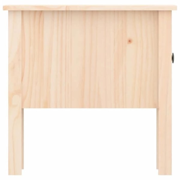 Set med 2 sidobord nattduksbord med låda 50 x 50 x 49 cm obehandlad furu DEC032611 kastanj