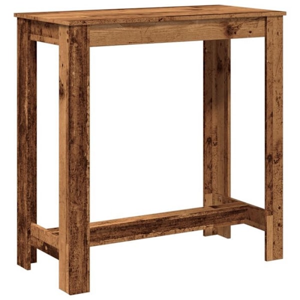 Multifunktionelt sidebord barbord 102 x 50 x 103,5 cm brunt ingeniørtræ DEC036503 kastanj
