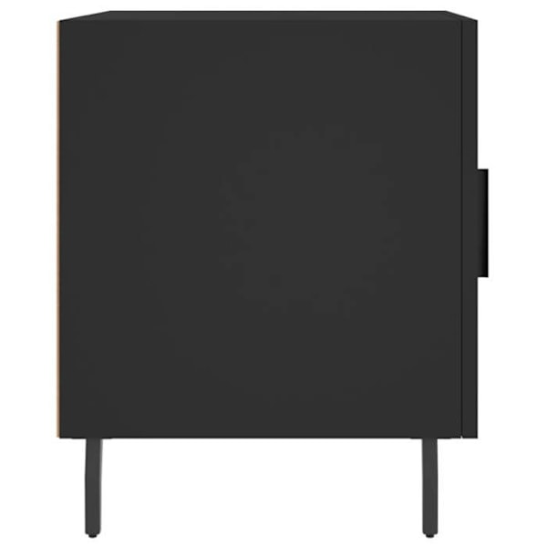 Sæt med 2 natborde med skab med dør 40 x 40 x 50 cm sort ingeniørtræ DEC035576 kastanj
