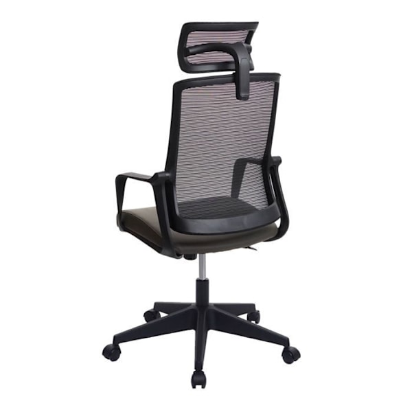 Ergonomisk kontorsstol med svängbar funktion, armstöd och ryggstöd i olivgrön mesh 04_0001883 Grön