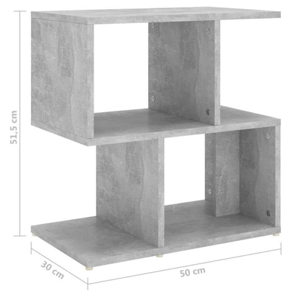 Natskab med opbevaringsrum 50 x 30 x 51,5 cm grå ingeniørtræ DEC034048 kastanj