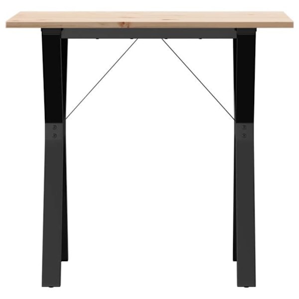 Teollinen muotoilu ruokapöytä keittiöön 80 x 50 x 75 cm massiivipuista mäntyä ja terästä DEC036838 kastanj
