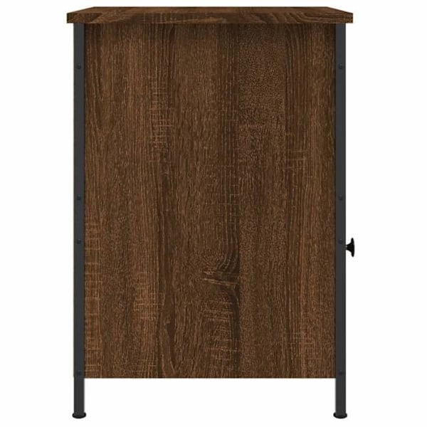 Nattbord med rum med dør og hylde 40 x 42 x 60 cm brun ingeniørtræ DEC033769 kastanj