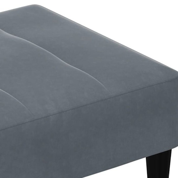 Repose fødder taburet sengeslutt 77 x 55 x 31 cm grå velour DEC030337 Grå