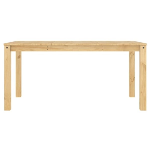 Design enkelt spisebord køkken 160 x 80 x 75 cm massivt fyrretræ egetræ farve DEC036898 kastanj