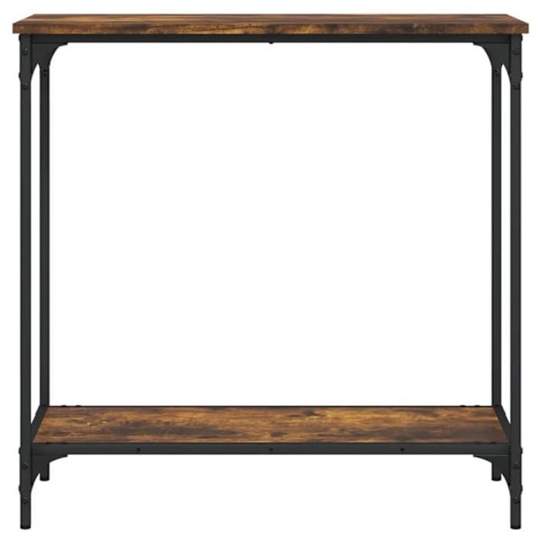Moderni sisäänkäynnin konsolipöytä 75 x 30,5 x 75 cm ruskeaa insinööripuuta ja metallia DEC031807 kastanj