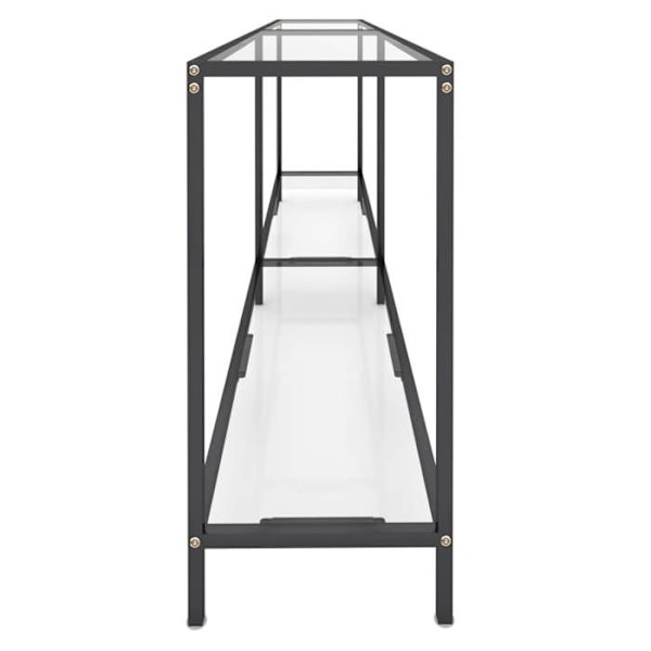 Praktisk konsolbord 200 x 35 x 75,5 cm i klart hærdet glas og stål DEC032271 Transparent