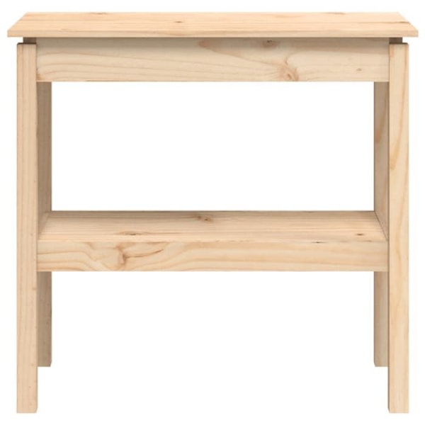 Entrémöbel konsolbord med elegant design och hyllor 80 x 40 x 75 cm i massivt brunt furu DEC031577 kastanj