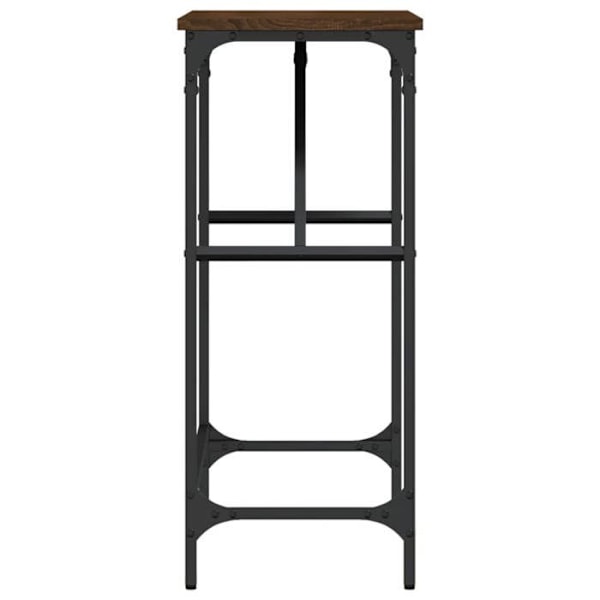 Funktionsdygtig indgangsbordskonsole i stil 75 x 32 x 75 cm af ingeniørtræ og metal DEC031881 kastanj