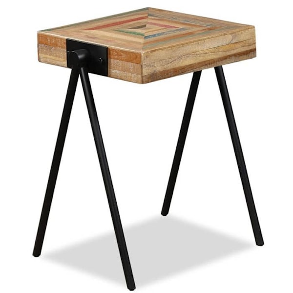 Sidebord til plante i genanvendt massiv teak i multifarvet DEC032543 Flerfärgad