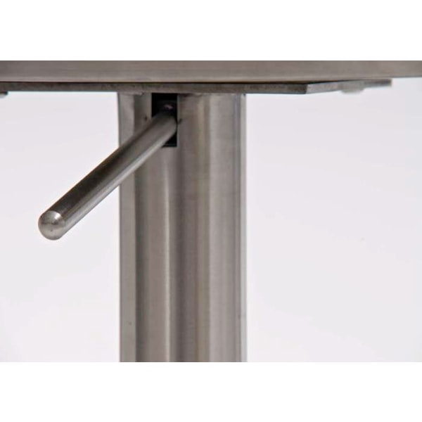 Barstol x1 med fodstøtte, firkantet base i rustfrit stål, sæde i sort PVC 10_0005308 Svart
