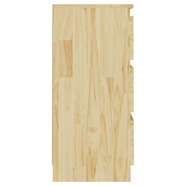 2 kpl yöpöytiä, joissa 3 laatikkoa 40 x 29,5 x 64 cm käsittelemätöntä mäntyä DEC034752 kastanj