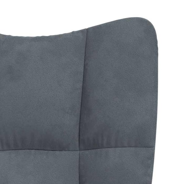 Grått plysch babystol med gungande och vadderad design för vardagsrum DEC028995 Grå