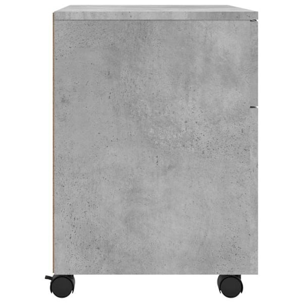 Caisson à tiroirs meuble de bureau sur roulettes mobile gris béton 45 x 38 x 54 cm gris DEC024564 Grå
