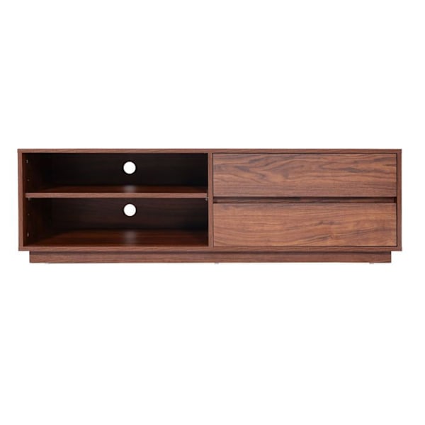 TV-møbel med 2 skuffer og 2 opbevaringsrum 42x140x40 cm med valnøddeffekt 04_0007851 Flerfärgad