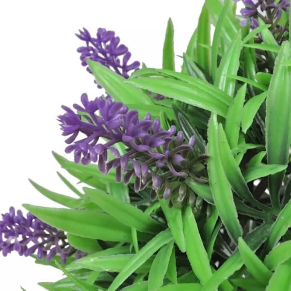 Sæt med 2 kunstige buksbom kugler med lavendel 28