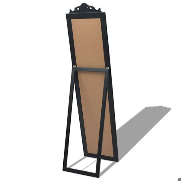 Spejl på fod Barok stil 160 x 40 Sort
