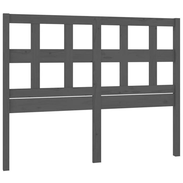 Hovedgærde til seng, soveværelse, møbel 205,5 x 4 x 100 cm grå fyrretræ TDL0203335