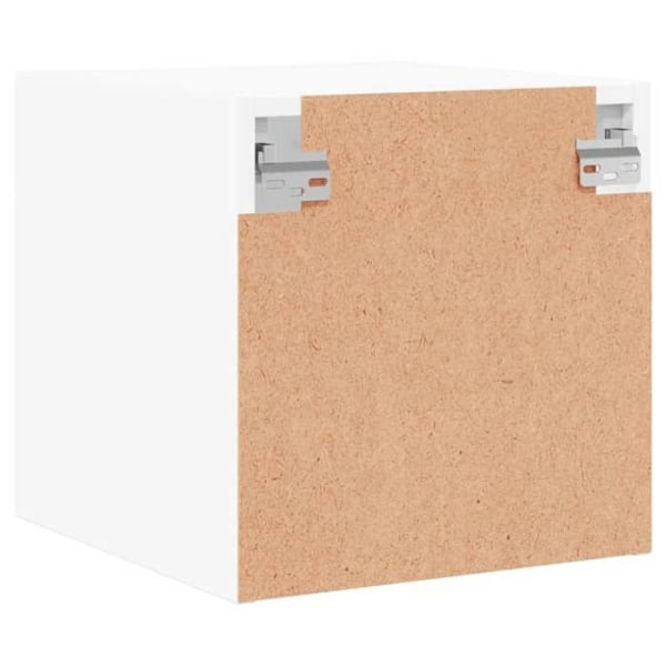 Sæt med 2 væghængte natborde med glasdøre 35 x 37 x 35 cm hvidt ingeniørtræ DEC035959 Vit