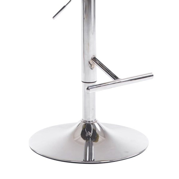 Moderne design barstol i æggeform med polstring, chrome metal fodstøtte, gråt stof TDB10337 Grå