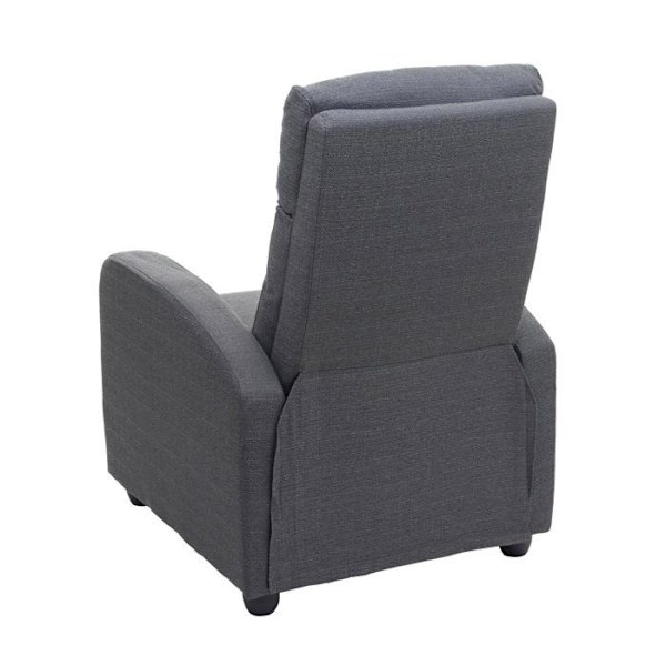 TV-fåtölj med justerbar lutningsfunktion i ljusgrått tyg/textil 04_0002003 Grå