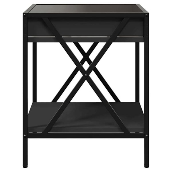 Yöpöytä LED-peilillä 40 x 40 x 49 cm insinööripuu, lasi ja teräs DEC033156 kastanj