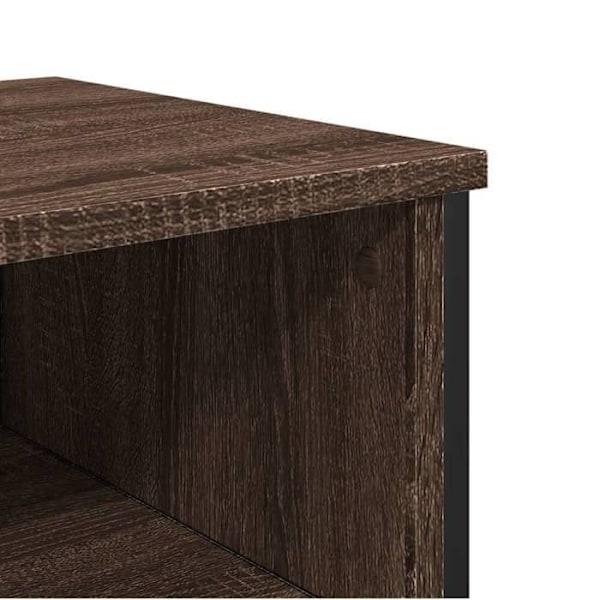 Praktisk bordsöppning med förvaringsutrymme 100 x 35 x 74,5 cm ingenjörsträ brun och metall DEC031843 kastanj