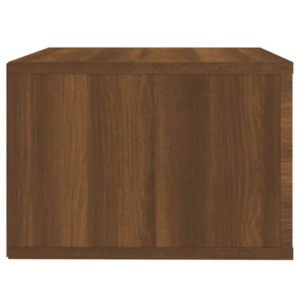 Væghængt natbord med skuffe 50 x 36 x 25 cm brun ingeniørtømmer DEC034276 kastanj