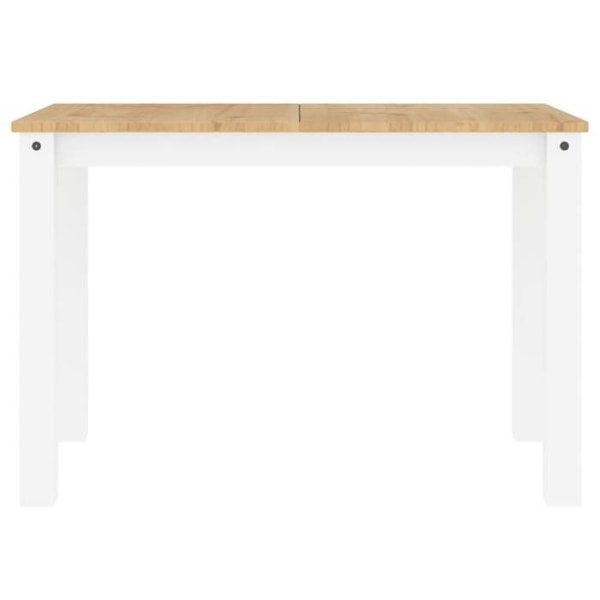 Moderni ruokapöytä 117 x 60 x 75 cm valkoista ja hunajapineä DEC036900 Vit