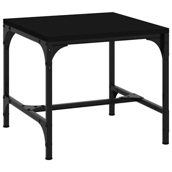 Sæt med 2 sideborde 40 x 40 x 35 cm sort ingeniørtømmer DEC031312 kastanj