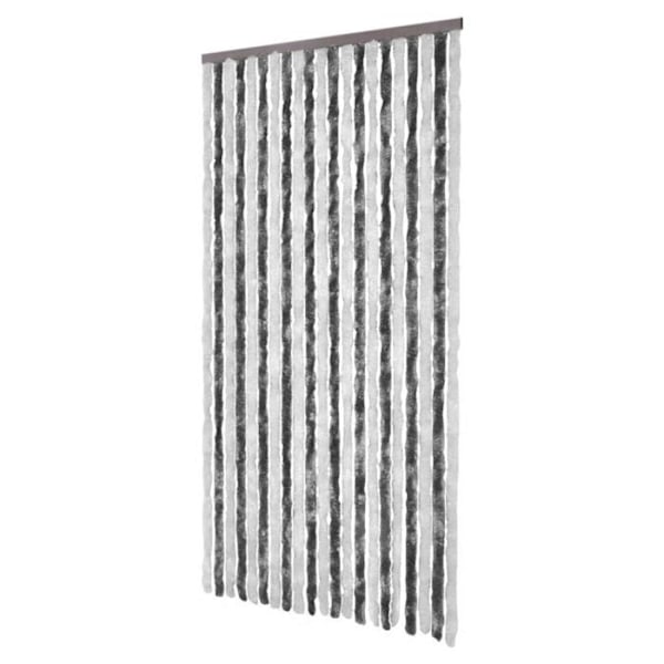 Moustiquaire - Chenille - 100 x 220 cm - Fäste med självhäftande material - Grå - Justerbar