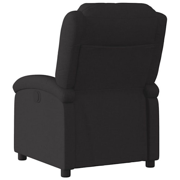 Fauteuil relax TV med elektrisk tiltfunktion meget komfortabel i sort stof DEC028491 Svart