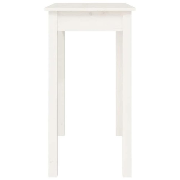 Bordskabskonsol til indgang 80 x 40 x 75 cm massiv hvid fyrretræ DEC031721 Vit