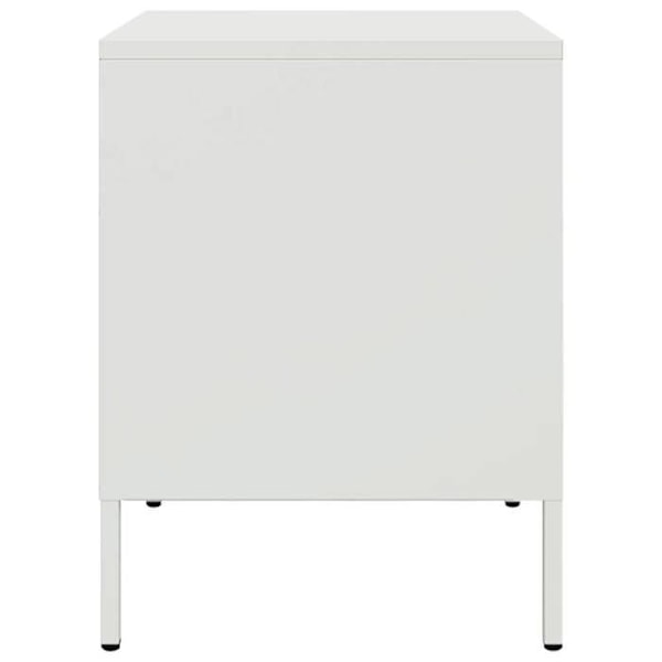 2 kpl yöpöytää laatikolla ja avoimella lokero 36 x 39 x 50,5 cm valkoista terästä DEC034867 Vit